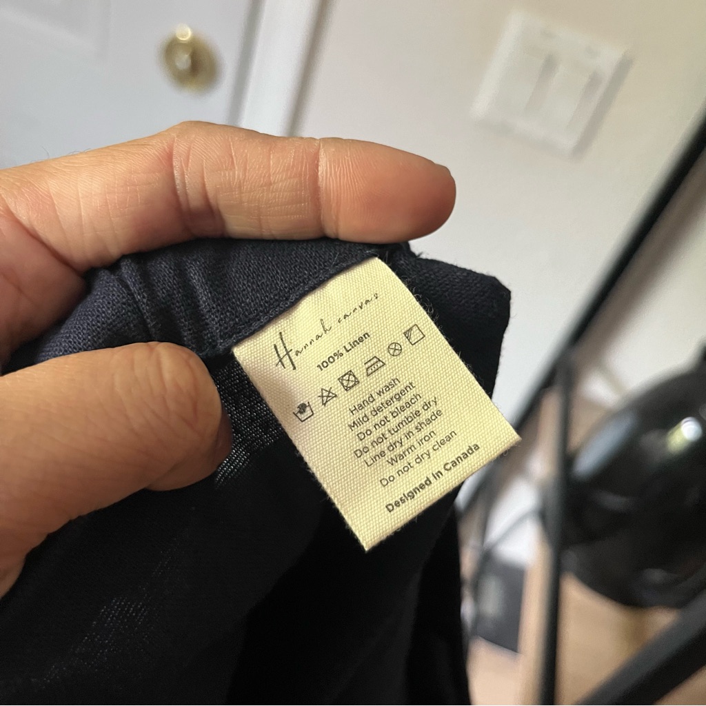 Hannah Canvas Navy Linen High Rise Pleated Front Shorts — image 5 of 5